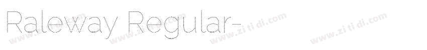 Raleway Regular字体转换